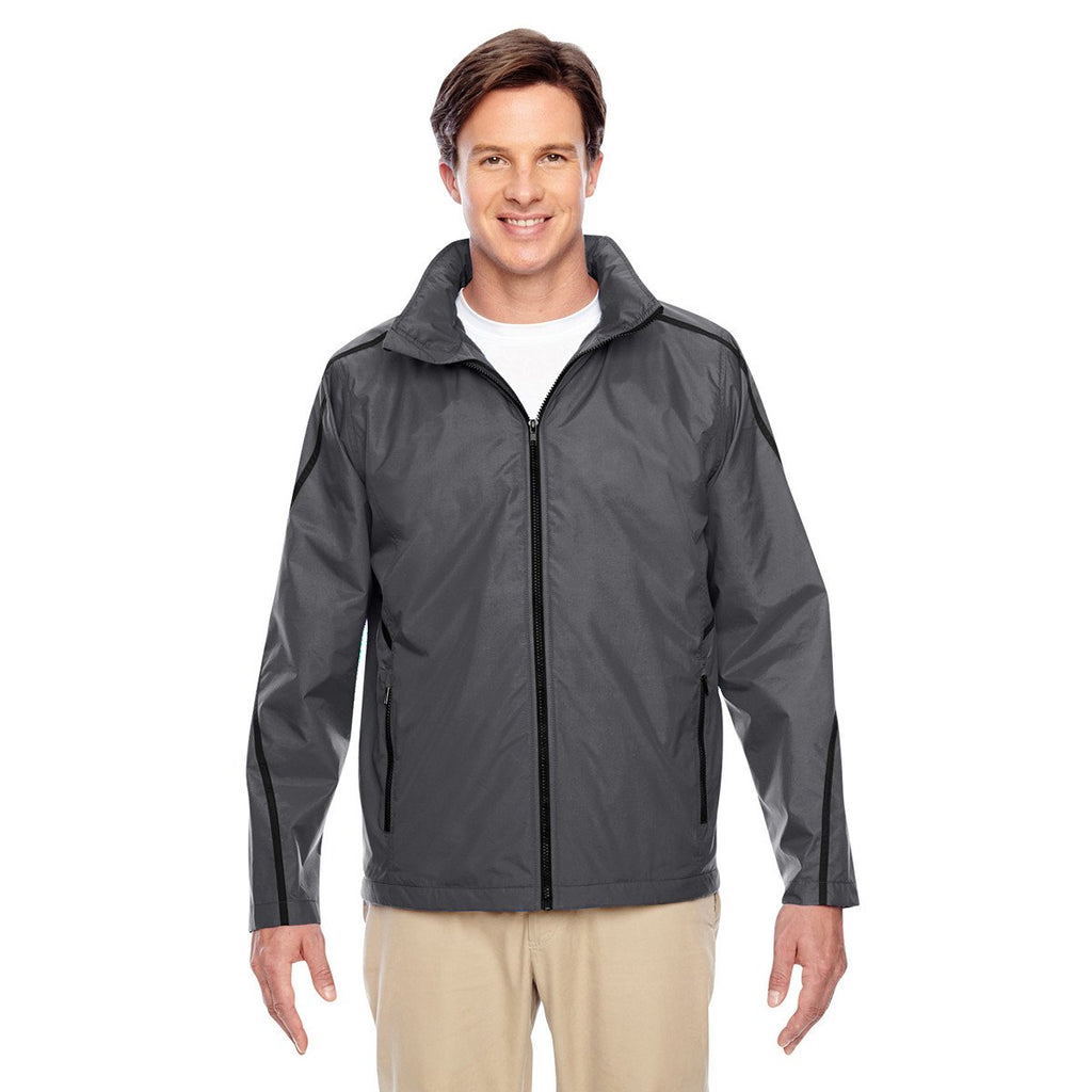 Team 365 Men's Sport Graphite Conquest Jacket with Fleece Lining