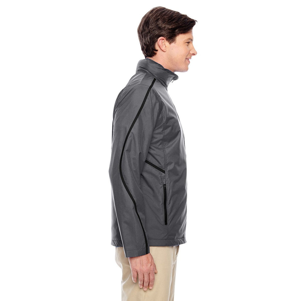 Team 365 Men's Sport Graphite Conquest Jacket with Fleece Lining
