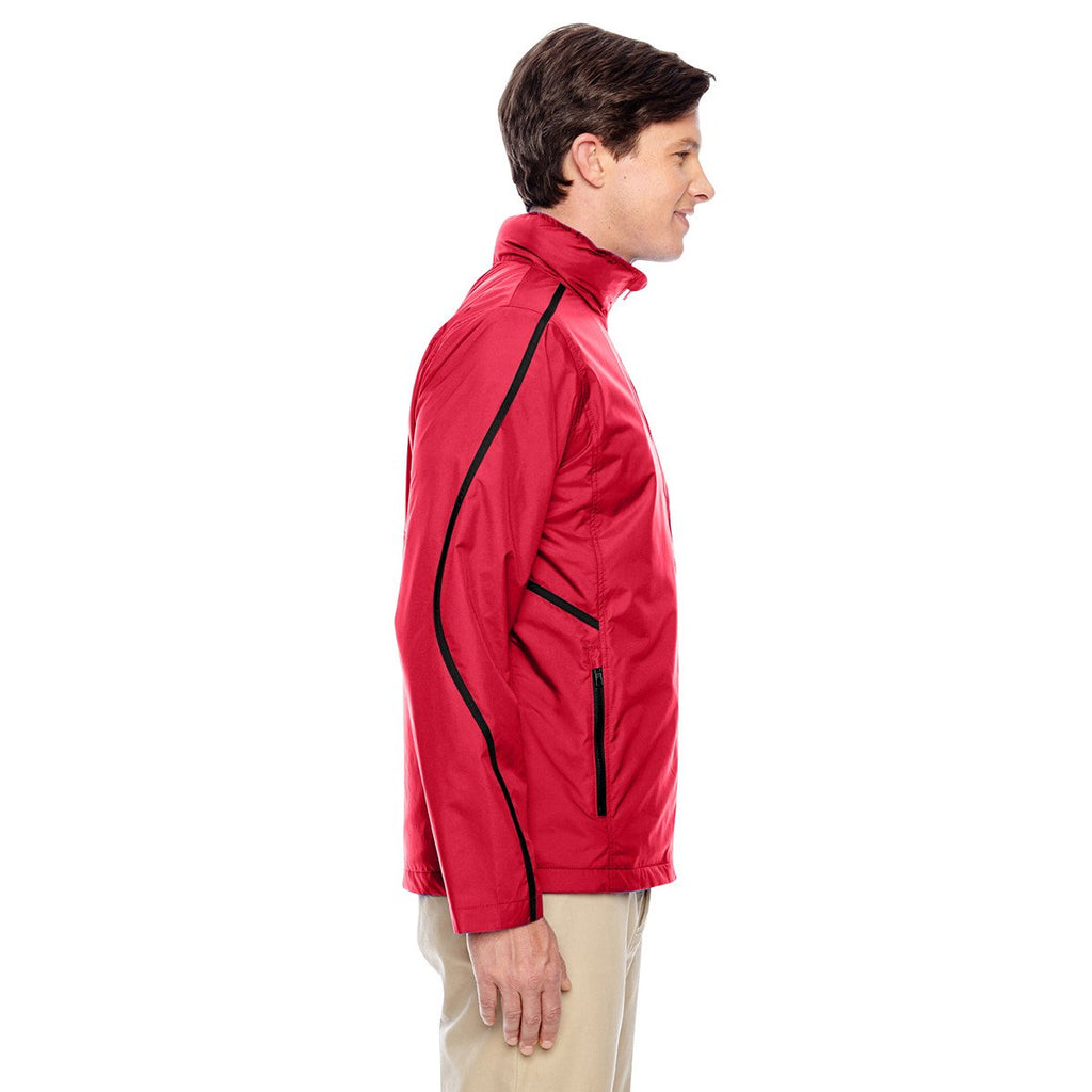 Team 365 Men's Sport Red Conquest Jacket with Fleece Lining