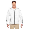 Team 365 Men's White Conquest Jacket with Fleece Lining