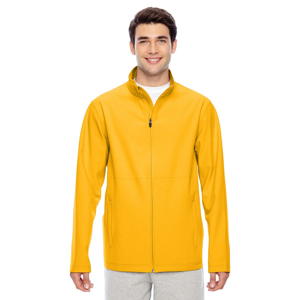 Team 365 Men's Sport Athletic Gold Leader Soft Shell Jacket