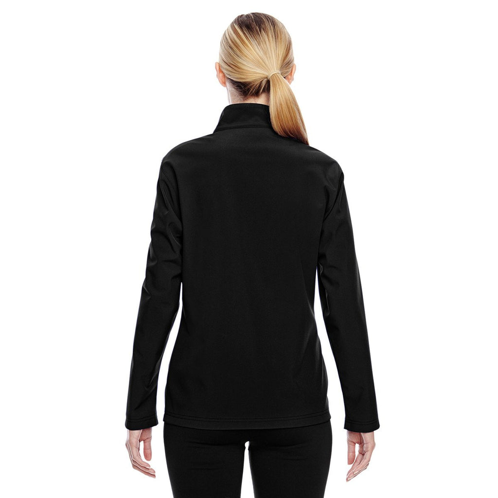 Team 365 Women's Black Leader Soft Shell Jacket