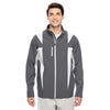 Team 365 Men's Sport Graphite/Sport Silver Icon Colorblock Soft Shell Jacket