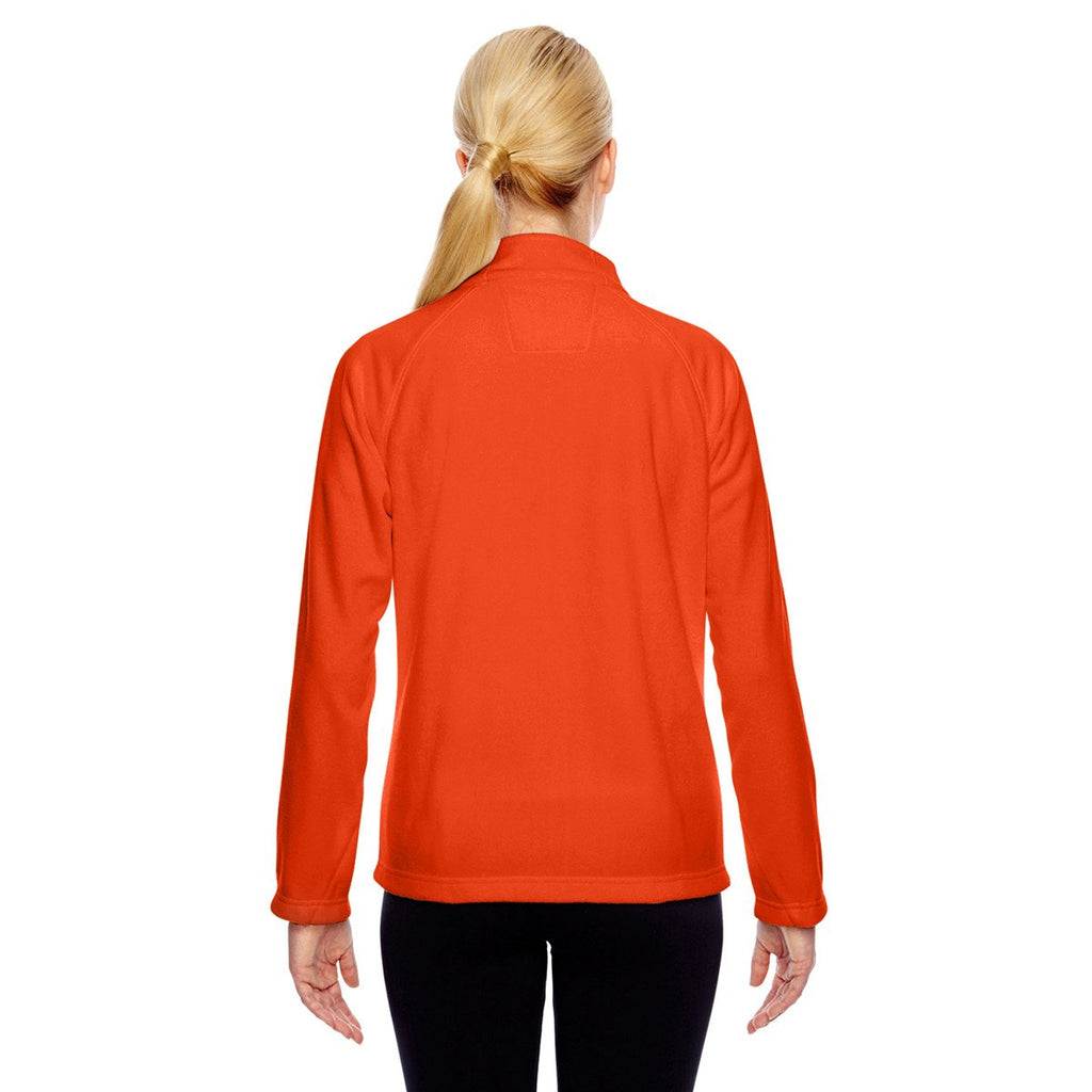 Team 365 Women's Sport Orange Campus Microfleece Jacket