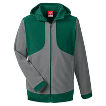 Team 365 Men's Sport Forest/Sport Graphite Rally Colorblock Microfleece Jacket