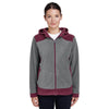 Team 365 Women's Sport Maroon/Sport Graphite Rally Colorblock Microfleece Jacket