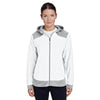 Team 365 Women's White/Sport Silver Rally Colorblock Microfleece Jacket