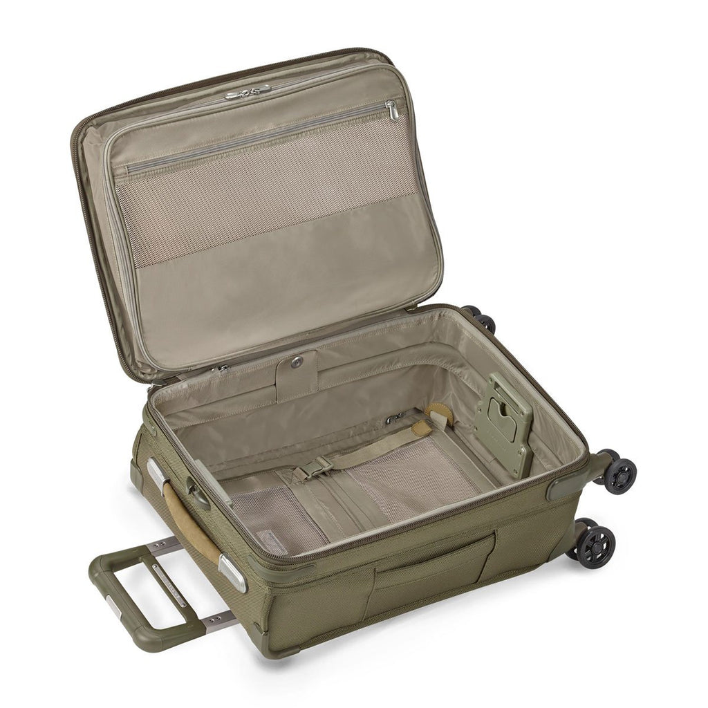 Briggs & Riley Olive Baseline Domestic Carry-On Expandable Spinner