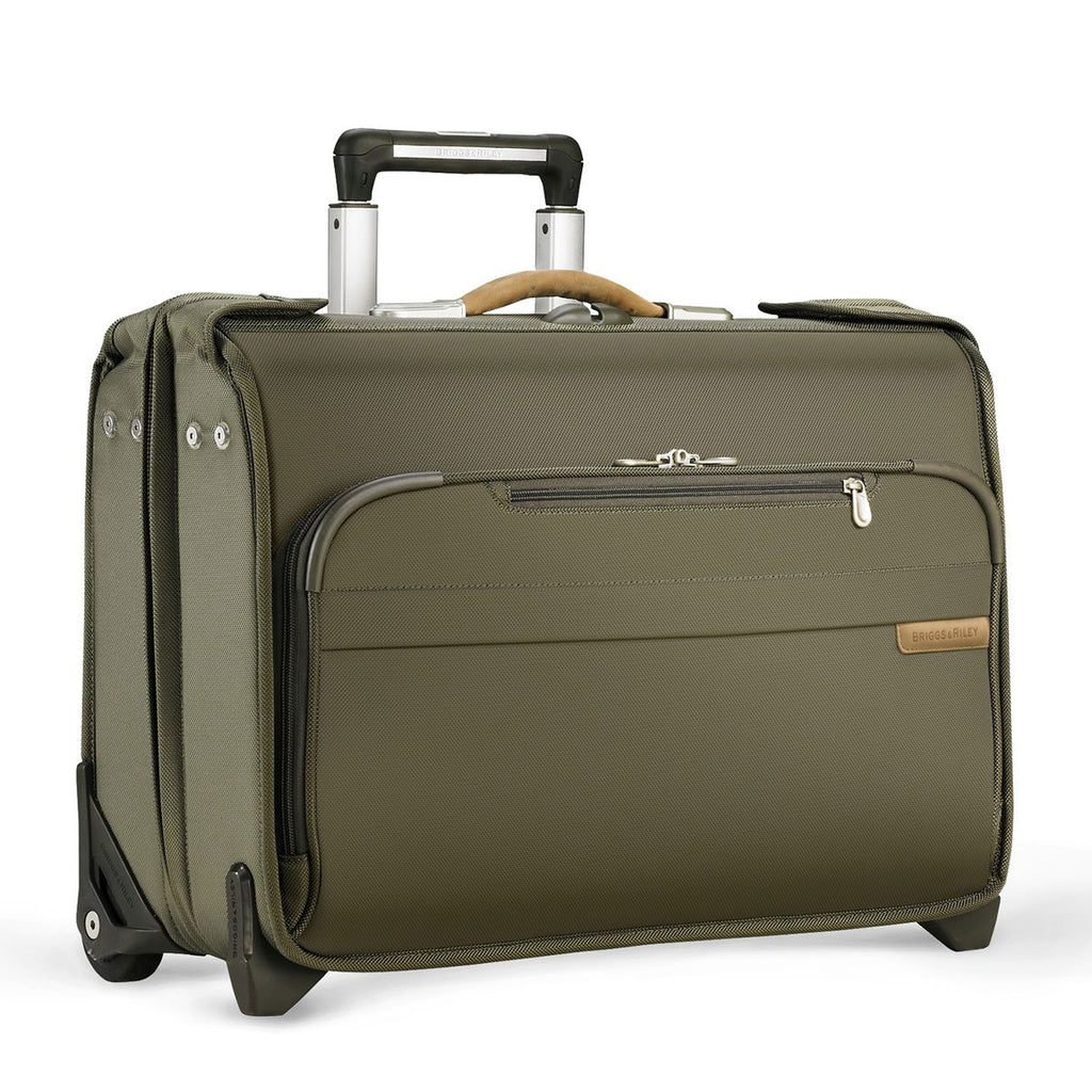 Briggs & Riley Olive Baseline Carry-on Wheeled Garment Bag