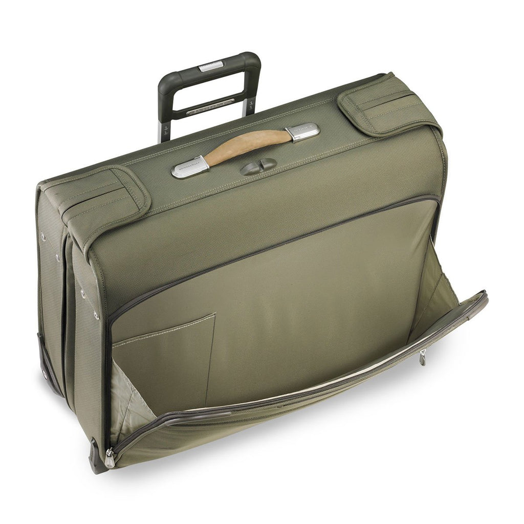 Briggs & Riley Olive Baseline Deluxe Wheeled Garment Bag