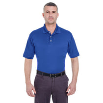 UltraClub Men's Cobalt Platinum Performance Pique Polo with TempControl Technology