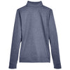 UltraClub Women's Navy Heather Navigation Heather Performacne Full-Zip