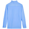 UltraClub Men's Colmbia Blue Heather Coastal Pique Fleece Quarter-Zip