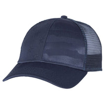 Outdoor Cap Navy Debossed Stars and Stripes with Mesh Back