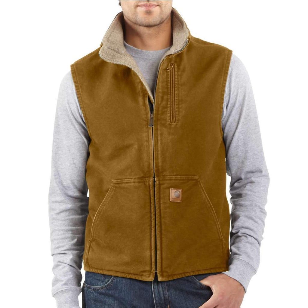 Carhartt Men's Carhartt Brown Mock Neck Vest