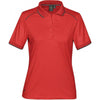 Stormtech Women's Bright Red/Carbon Phantom Embossed Back Polo