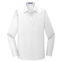 Port Authority Men's White Slim Fit Carefree Poplin Shirt