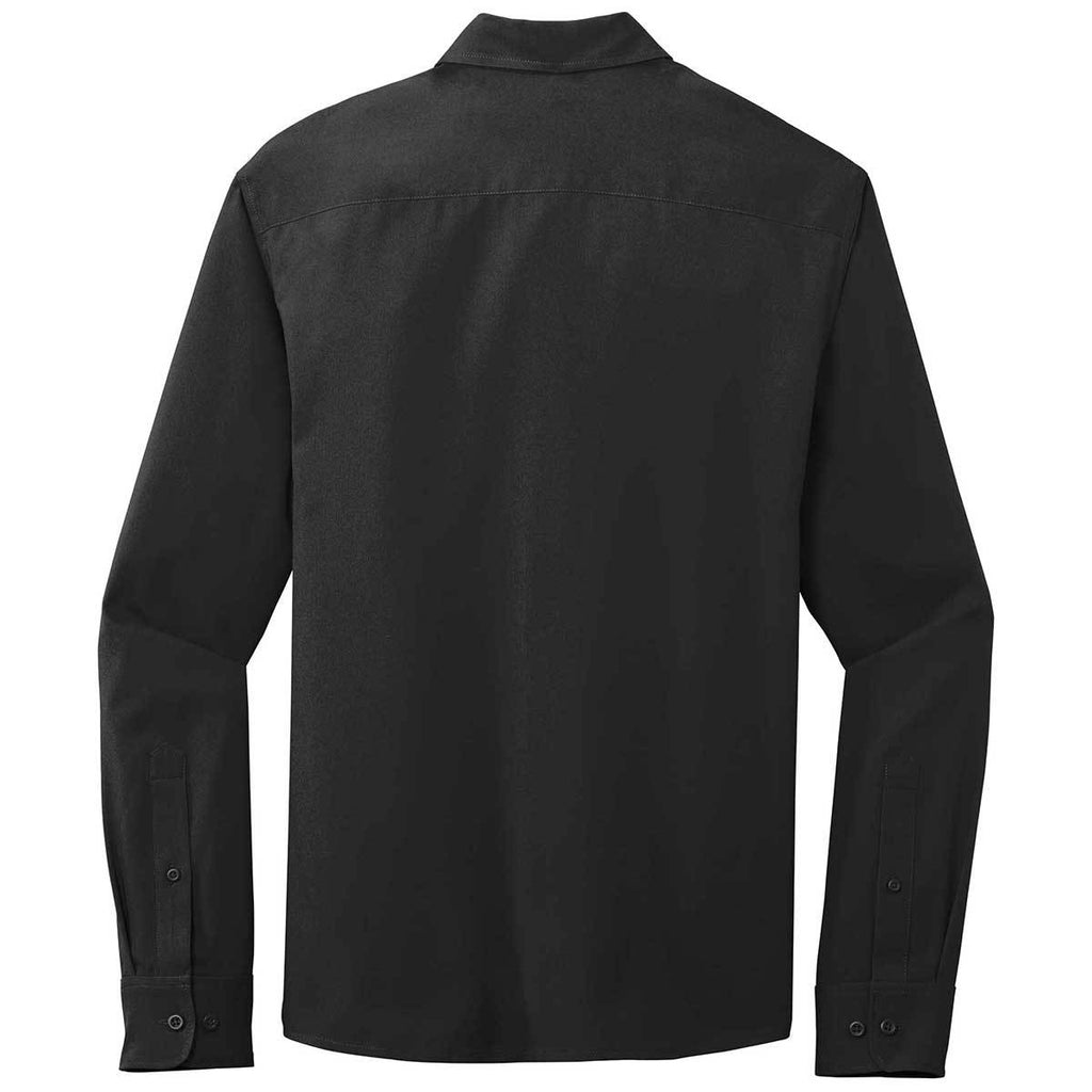 Port Authority Men's Black Long Sleeve Performance Staff Shirt