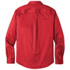 Port Authority Men's Rich Red Long Sleeve SuperPro React Twill Shirt