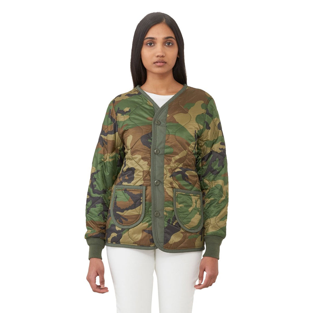 Alpha Industries Women's Woodland Camo M-65 Defender Liner