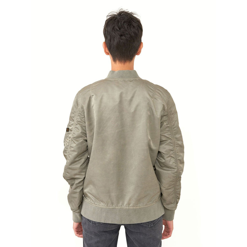 Alpha Industries Women's Vintage White L-2B Battlewash Flight Jacket