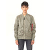 Alpha Industries Women's Vintage White L-2B Battlewash Flight Jacket