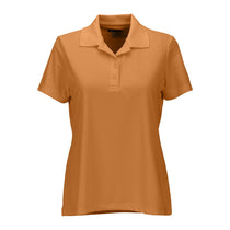 Greg Norman Women's Orange Play Dry Performance Mesh Polo