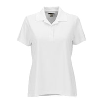 Greg Norman Women's White Play Dry Performance Mesh Polo