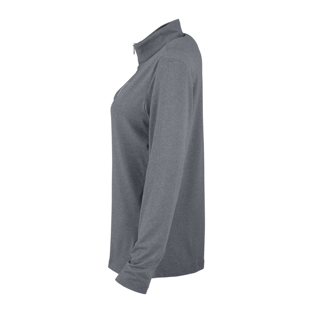 Greg Norman Women's Grey Heather Heathered 1/2-Zip