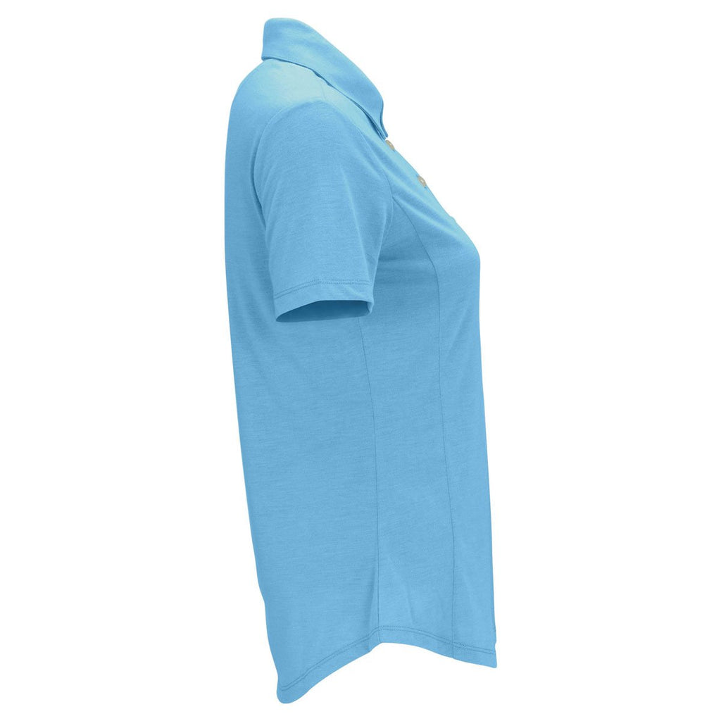 Greg Norman Women's Caribbean Blue Play Dry Foreward Series Polo
