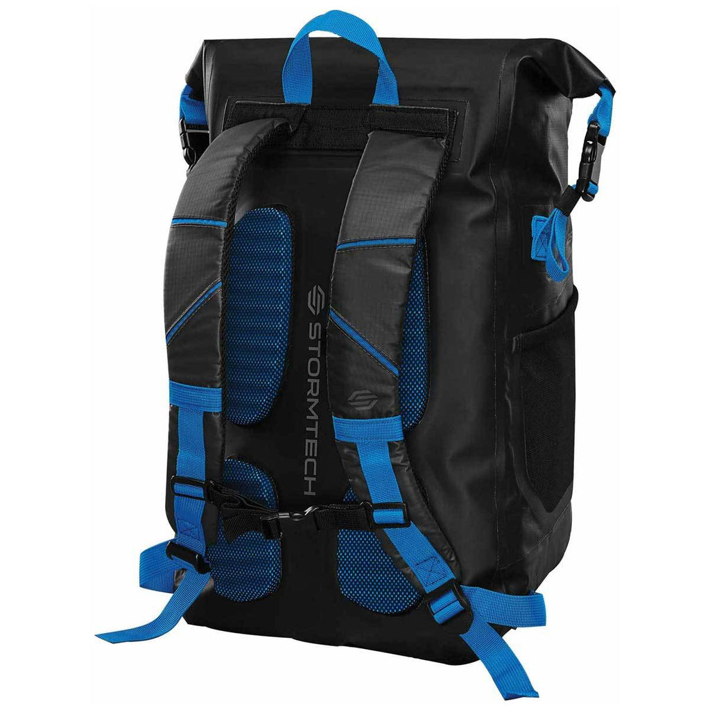 Stormtech Black/Azure Blue Rainier 25 Waterpoof Backpack