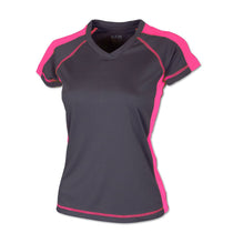 BAW Women's Charcoal/Neon Pink Xtreme Tek Sideline T-Shirt