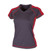 BAW Women's Charcoal/Red Xtreme Tek Sideline T-Shirt