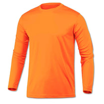 BAW Men's Safety Orange Xtreme Tek Long Sleeve Shirt