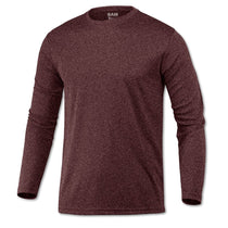 BAW Men's Heather Maroon Xtreme Tek Long Sleeve Shirt