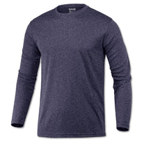 BAW Men's Heather Navy Xtreme Tek Long Sleeve Shirt