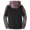 Sport-Tek Youth Deep Red/Black Sport-Wick Mineral Freeze Fleece Colorblock Hooded Pullover