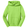 Sport-Tek Youth Lime Shock Sport-Wick Fleece Hooded Pullover