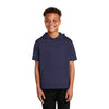Sport-Tek Youth Navy Sport-Wick Fleece Short Sleeve Pullover Hoodie