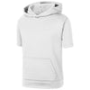 Sport-Tek Youth White Sport-Wick Fleece Short Sleeve Pullover Hoodie