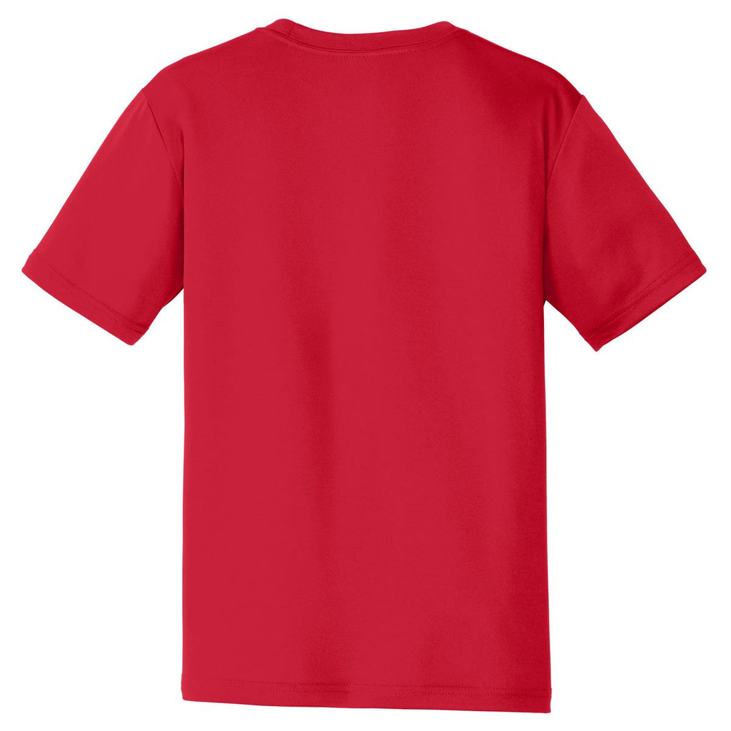 Sport-Tek Youth Deep Red PosiCharge Tough Tee