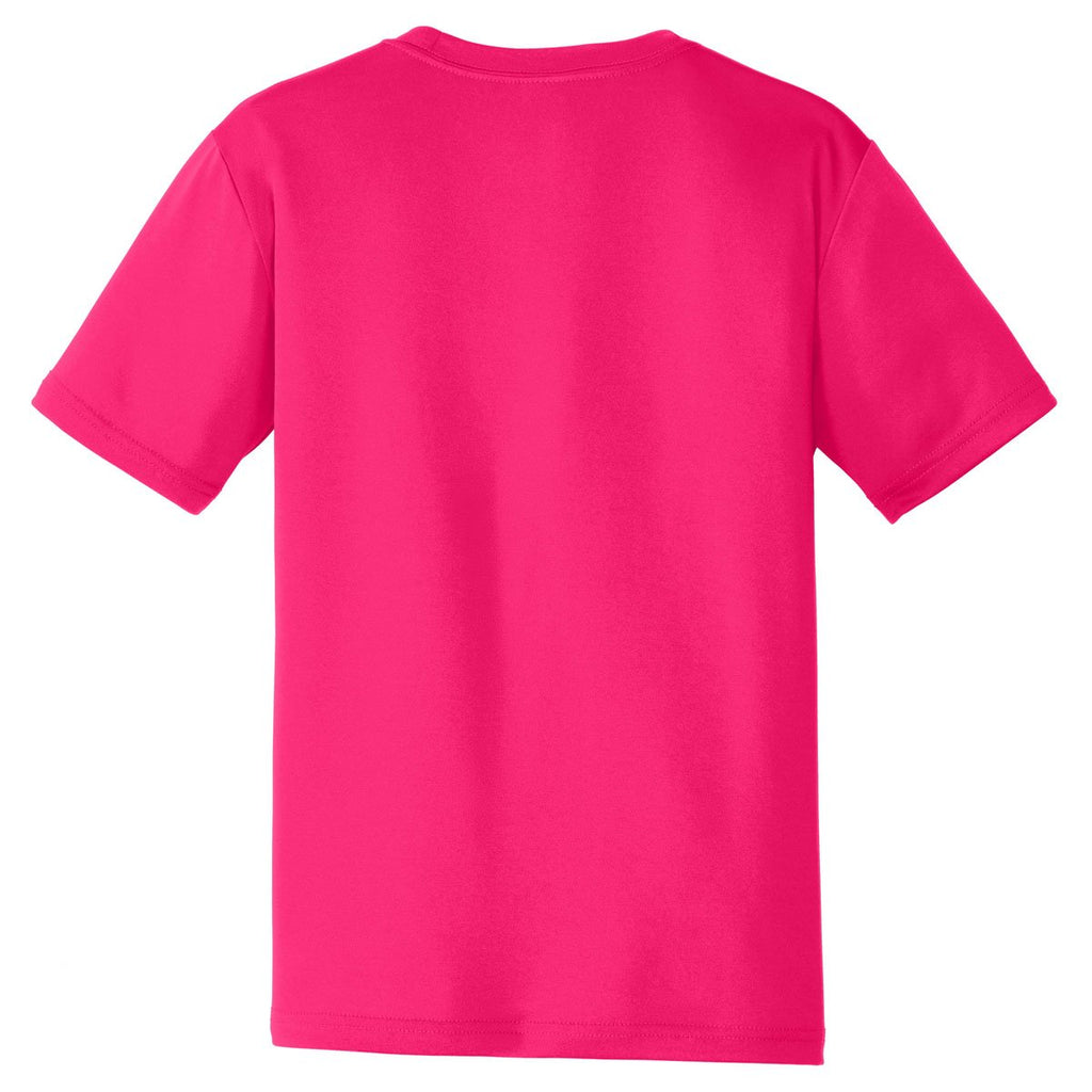 Sport-Tek Youth Pink Raspberry PosiCharge Tough Tee