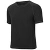 Sport-Tek Youth Black Short Sleeve Rashguard Tee
