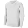 Sport-Tek Youth White Long Sleeve Rashguard Tee