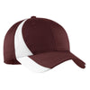 Sport-Tek Youth Maroon/White Dry Zone Nylon Colorblock Cap