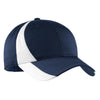 Sport-Tek Youth True Navy/White Dry Zone Nylon Colorblock Cap