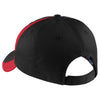 Sport-Tek Youth Black/True Red Dry Zone Nylon Colorblock Cap