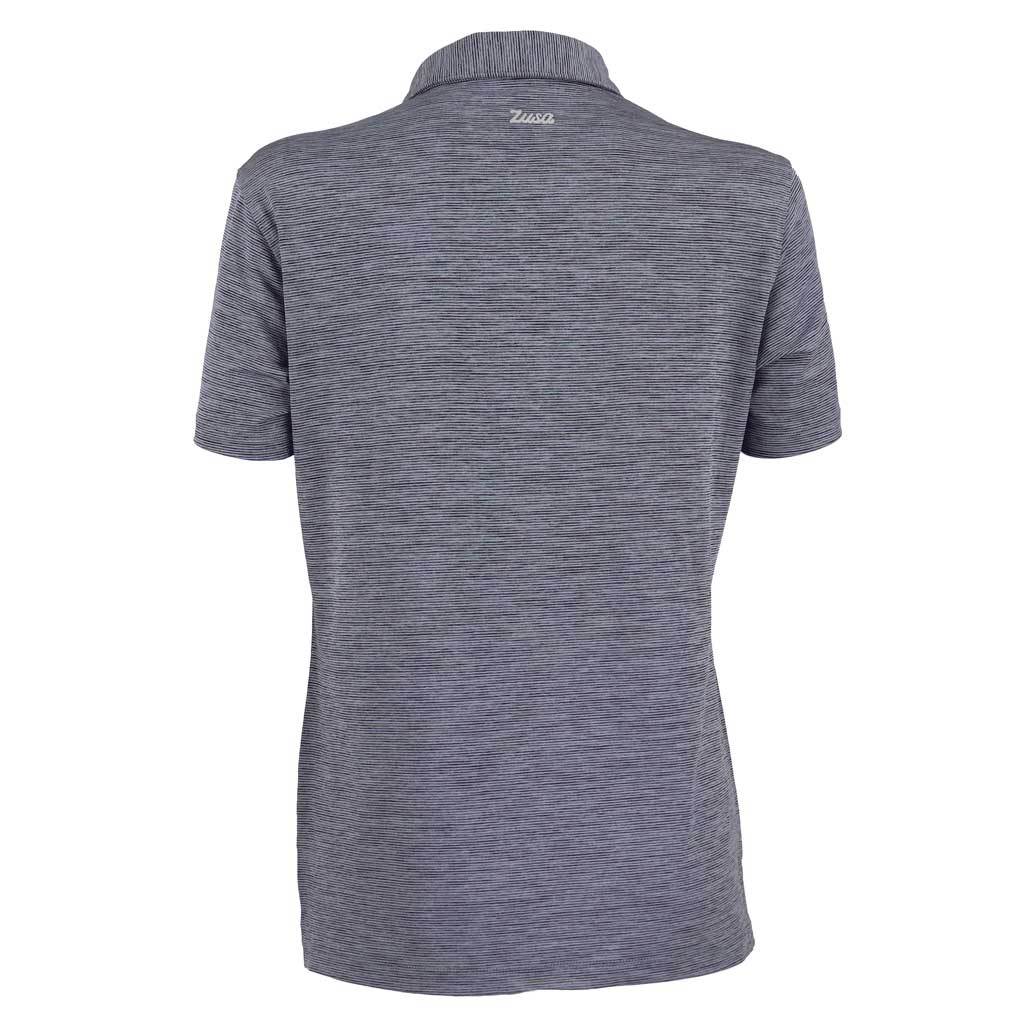 Zusa 4 Day Women's Steel/Black Heather Stripe Polo