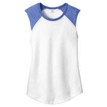 Alternative Apparel Women's White/Vintage Royal Team Player Vintage 50/50 Tee
