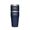 YETI Navy Rambler 16 oz Stackable Cup with Lid
